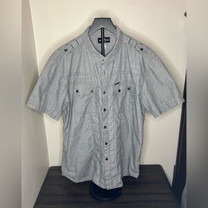 Marc Ecko Gray Casual Button Down Shirt